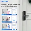 Verrouillage électronique Smart Door Lock avec TTLOCK Bluetooth App Security Biometric Finger Empreinte NFC RFID Card Mot de passe Lock avec cloche de porte