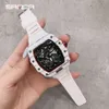 87 Nouveau produit de Sanda Brand, Wine Barrel Quartz Watch, Trendy and Cool Hollow Out Silicone Calendar Men's Watch