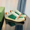 2024 Designer TTALY Tennis Chaussures Green Red Stripes Luxury Généhes en cuir Chaussures Classic Classic Butter Perforated Sneakers Size35-47