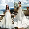 Kleider reine kurze Ärmel Meerjungfrau Brautkleider Prinzessin Fischschwanz Online -Brautkleider sexy Rückenless formelle Robe de Mariage