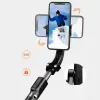 Monopods GS08 Single Axis Handhållen gimbalstabilisator med trådlös slutare stativ för smartphone action kamera videoregistrera liveverktyg