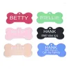 Dog Apparel Pet Lettering Aluminum Alloy Bone Cute Color Pendant Anti-loss Tag Hanging Ornaments