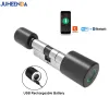 Lock Tuya Bluetooth Smart Door Lock Cylinder Fingerprint App Remote Security European Home Electric Keyless Entry Door Lock Core