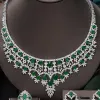 Tools 2022 Nieuw 4 -koppig pak kubieke zirconia bruid sieraden set damesfeest, luxe dubai kristal bruiloft sieraden set