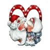 Dekorativa blommor JFBL Santa Claus Love Holiday Wreath Valentine's Day Welcome Frad Door Decoration Träringar hängande hänge