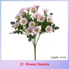 Decorative Flowers 31cm Colorful Bridal Bouquet Small Daisy Artificial Plants Sun Flower Silk Chrysanthemum For Wedding Party Decoration