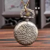 Pocket Watches kreative hohle blumförmige Quarzwache mit Pullover Halskette Schmuck auf Kettenstudentengeschenke