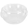 Bowls Tray Transparent Salad Bowl Round Freezer Gel Chiller High Borosilicate Glass Case