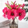 Decorative Flowers Artificial Flower Home Vase Realistic Vintage Plastic Red Pink Bule Orchid Decoration