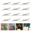 Frames 100pcs Weihnachtsschmuck Clips Metall Alligator Clip Feder Klemmen Testlinie Krokodilmund für Kranz