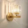 Wall Lamp IWP Modern Crystal Gold Black Luxury LED Sconce Interior Stair Light For Living Room Bedroom Corridor El