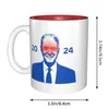 Kubki biden 2024 Cup 350 ml ceramiczny kubek Głosuj Prezydent Wybory Trwała podróż zabawna kuchnia wystrój kawy dla mężczyzn i