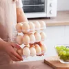Contenitore di uova di conservazione della cucina per frigorifero a 3 strati Porta pieghevole per frigo