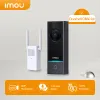 Campanelli iMou su campanello db60 wireless wifi 5mp video con interfano ricaricabile a batteria IP65 Visione notturna di rilevamento impermeabile impermeabile