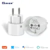 Plugs mini eu smart plug wifi socket 16a avec moniteur de puissance application tuyasmart / voix / synchronisation télécommande fonctionne avec Alexa Google Home