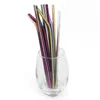 Drinking Straws JANKNG 12mm Extra Wide 10 Colors Bubble Tea Reusable 304 Stainless Steel Milkshake Pink Green Straw Set