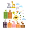 Wallpapers Bathroom Decorations Animal Wall Sticker Cute Applique Decal Multiplication Table For Nursery