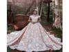 Blush hors de l'épaule Vneck 2019 Robes de bal Wear Applique 2017 Robe de bal Sexy Princess Ball Robes spéciales Long Train6506565