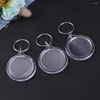 Keychains 30pcs Circle Acrylique PO Frame Keychain Keychain Insert Insert INSERT INDECT PATURE CAVEYRING POUR PROJETS DIY