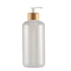 Liquid Soap Dispenser 500 ml badkamer voor shampoo Refilleerbare fles Press Douche gel boerderij aanrechtlotion met bamboepomp