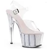 Dance Shoes Summer 17 Cm Open Toe Super High Heels Pole Dancing Performance Celebrity Model Use Party Wedding