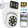 Камеры 8MP HD IP -камера Outdoor 4K H.265 Беспроводная Wi -Fi Ptz Camera Camera Tracking 4MP Security CCTV камера P2P Video Surveillance Icsee Приложение ICSEE