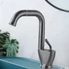 Bathroom Sink Faucets Swivel Multifunctional Washbasin Taps Brass Gun Gray Cold And Mixer Faucet