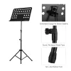 Kablar Portable Metal Music Stand Löstagbara musikinstrument för piano Violin Guitar Noter Accessarier Black/Pink Two Coloes