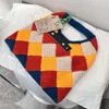 Fashion knitted woven bag women handbag underarm hobo bags m 24 Arni designer tote bag plaid embroidered shopping Bag