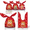 Enveloppe-cadeau 2024 Année chinoise Dragon Dragon Snowflake Clipy Biscuits Emballage Candy Sacs Nugat Bags