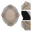 Frames European Style Po Frame Oval Picture Small Vintage Commemorative Tabletop Resin Display