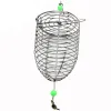 Tools 1Pcs Stainless Steel Wire Fishing Bait Cage Coneshaped Bait Basket Multimodel Sea Fishing Feeder Angling Accessories