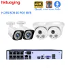 System 4K 8MP POE Security CCTV System Kit Audio Recorder RJ45 4MP 5MP IP -kamera inomhus utomhusvattentät CCTV -video ansiktsdetektering