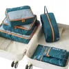 Sacs de rangement 7pcs / set Travel Organizer Suitcase Portable Buggage Vêtements Shoe Tidy Pouch Emballage Set Case