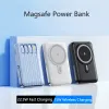 Magnetic Power Bank 20000MAH QI iPhone用ワイヤレス充電器Huawei Samsung Oppo Xiaomi 13 22.5W高速充電パワーバンク付きケーブル