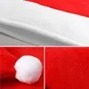 Chair Covers 6PCS Red Santa Hat Non-Woven Fabrics Christmas Back For 2024 Xmas Holiday Festive Decor
