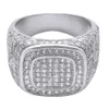 Support Point Drill Pen Test of the Wholesale 925 Silver Mozan Diamond Ring Atmospheric Men's Square Ring