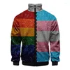 Men's Jackets Coats Free LGBT Flag 3D Printed Zipper Jacket Long Sleeve Men Women Fashion Clothes Male Casual Hoodies