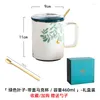 Kupalar nordic instagram stili kapak kaşığı kupa ikindi çay seramik kahve süt festivali hediye kutusu toptan
