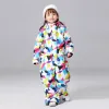 Kostymer 2023New Winter Ski Suits For Kids Waterproof Outdoor Jumpsuit Girls Snowboard Jacket Vattentät skidåkning övergripande 30 Degrees