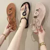 Hete zomers sandaal casual bodem sandalen voor vrouwen met uitgeholde buckle dames strand sandalen zacht opgeloste visgraatband sandaal 240228