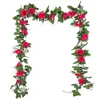 Fleurs décoratives 1pcs Vinée rose artificielle de soie suspendue pour la chambre murale jardin plantes Garland Christmas Party Mariage Décoration