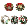 Decorative Flowers Traditional Christmas Front Door Wreath Artificial Pine With Shatterproof Ball Ornaments For Ideal Autumn