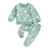 Set di abbigliamento per bambini bidoni della bambina set di felpe e pantaloni a maniche lunghe 6 12 18 24 m Autunno inverno autunno