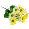 Dekorativa blommor 1 Bukett 14 huvuden Artificiell plast Fake Silk Daisy Flower Wedding Home Garden Party Decoration