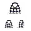 Fashion knitted tote woven bag women handbag underarm hobo bags m 24 Arn designer tote bag plaid embroidered shopping Bag