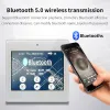 Förstärkare 4 Channel BT Wall Amplifier Touch Screen Home Bakgrund Musikljudsystem Bluetooth USB FM SD -kort Remote Controller