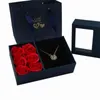 Jewelry Pouches I Love You Box Immortal Flower Roses Window Gift Ring Earrings Pendant Necklace Organizer