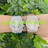 Luxury Full Iced Out VVS Diamond Men Watch Watch Band Silicon Band Cuban Jewelry