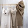 Blankets Ins Cartoon Bear Hooded Shawl Cloak Autumn And Winter Go Out Warm Thickened Student Office Lunch Break Cute Blanket